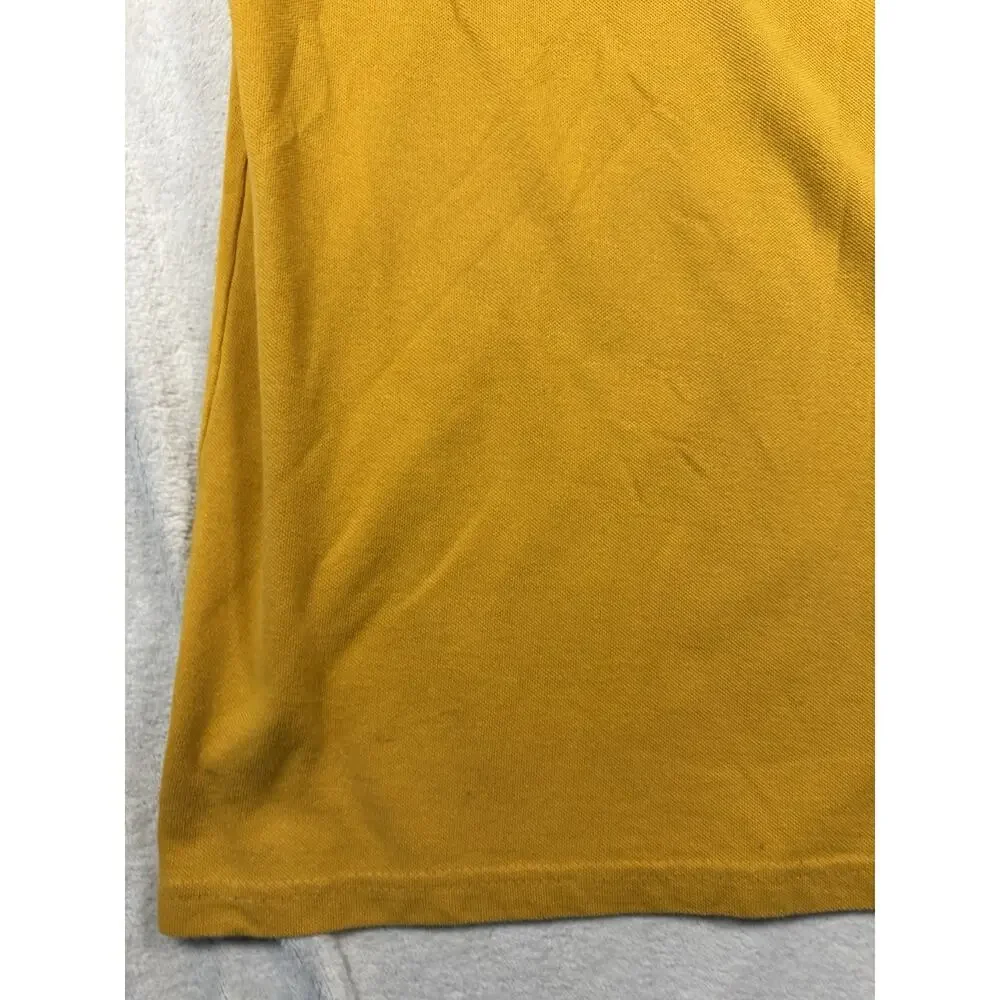 Ralph Lauren Men’s XL Mustard Gold Short Sleeve Polo Shirt Navy Pony Classic Fit